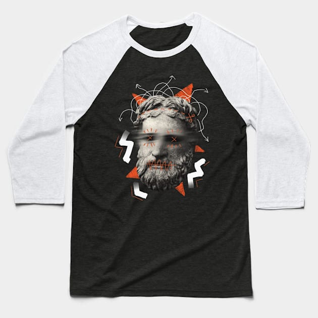 Urban coliseum face Baseball T-Shirt by CatharsisApparel